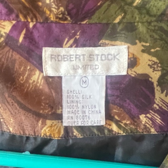 Robert Stock‎ Limited 100% SILK blazer pockets one button closure lightweight - Picture 7 of 7